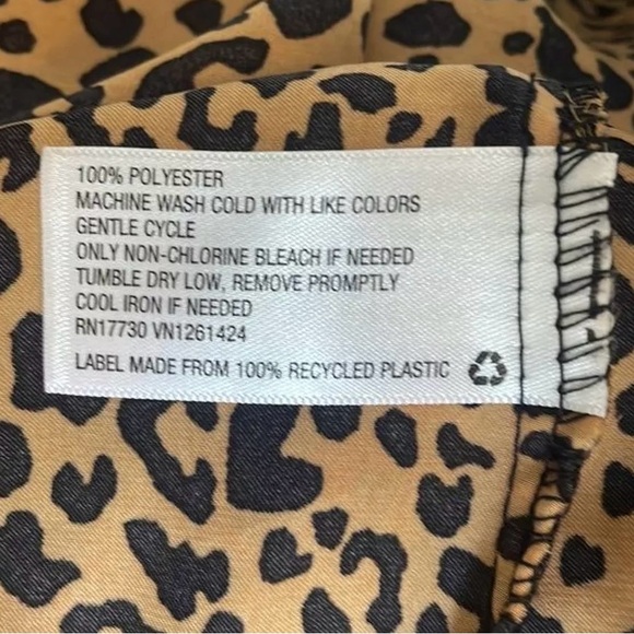 Wild Fable Brown & Black Leopard Print Button Front Camisole Crop Top Size Large - Picture 9 of 10